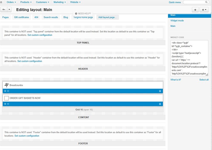 Order Landing Page